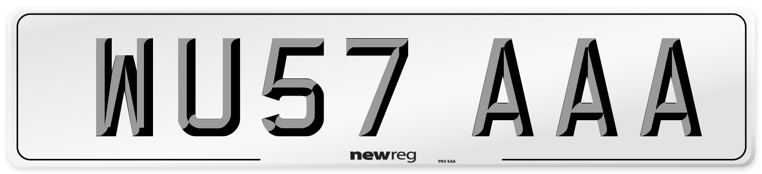 WU57 AAA Number Plate from New Reg